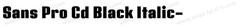 Sans Pro Cd Black Italic字体转换